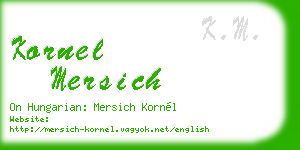 kornel mersich business card